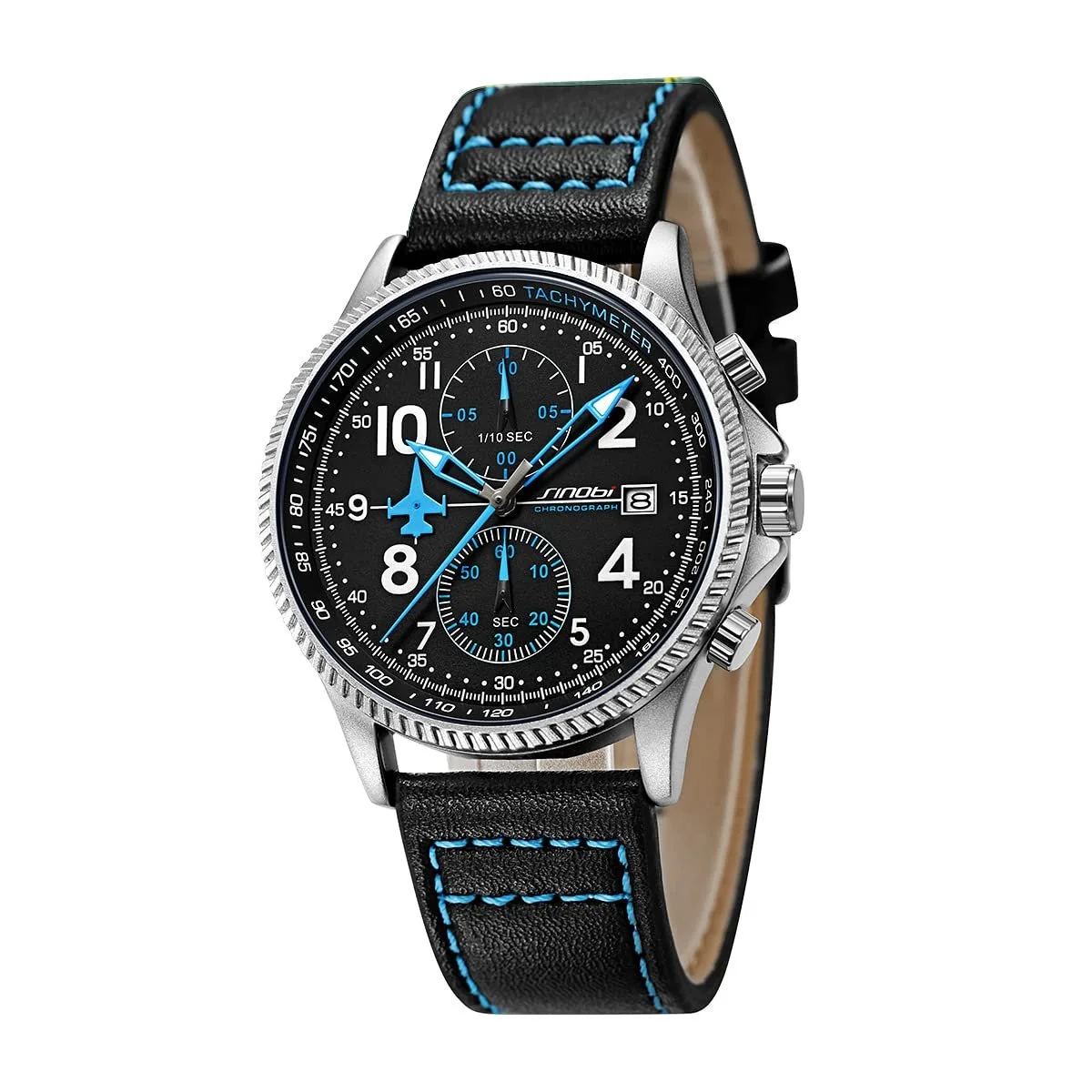 Мужские спортивные часы SHENGKE Sinobi Chronograph Multifunctional с календарем, датой, водонепроницаемые, фото №7 Мужские спортивные часы SHENGKE Sinobi Chronograph Multifunctional с календарем, датой, водонепроницаемые, фото №7