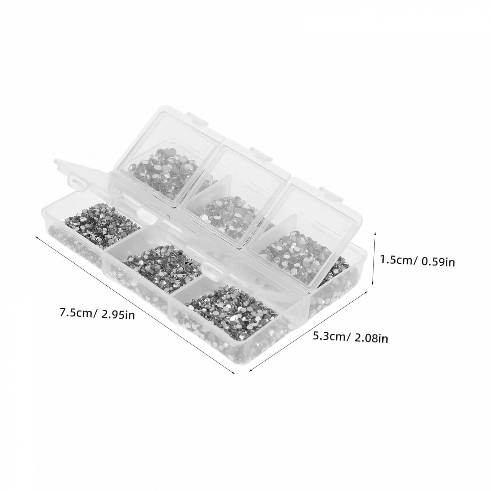 Набір Стрази Плоскі Для Нігтів Прозорі Круглі Кришталеві, фото №2