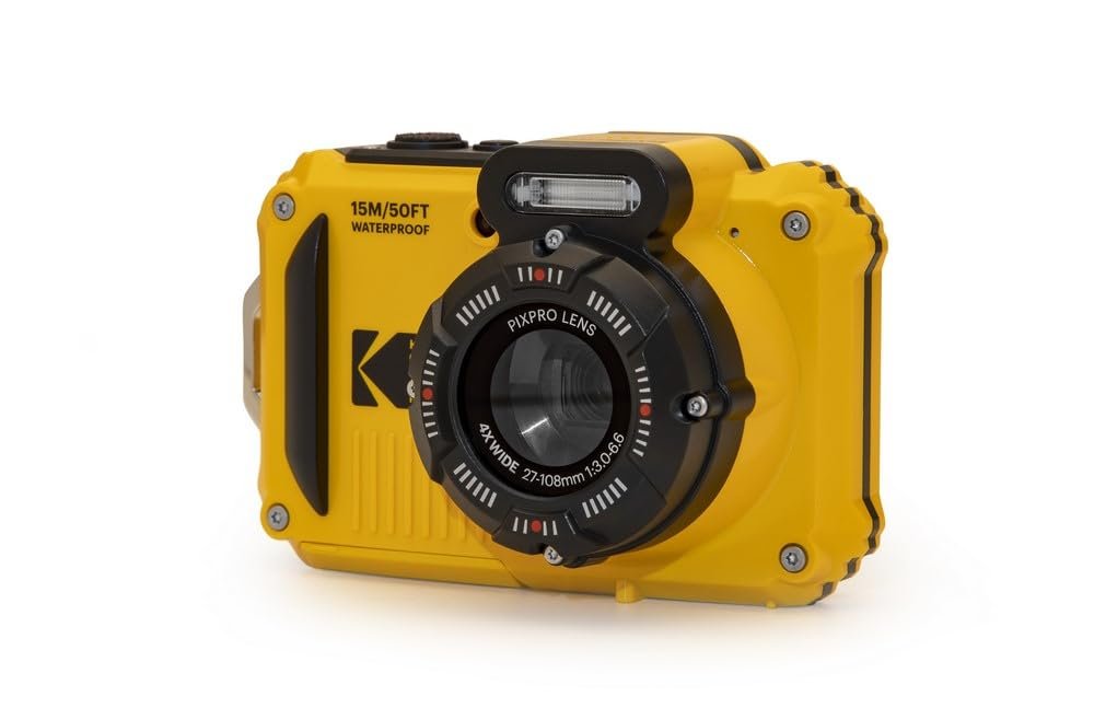Компактная цифровая камера KODAK Pixpro WPZ2 16 Мп, водонепроницаемая до 15 м, ударопрочная, видео 720p, ЖК-экран 2.7 - литий-ионный аккумулятор, желтая, фото №3