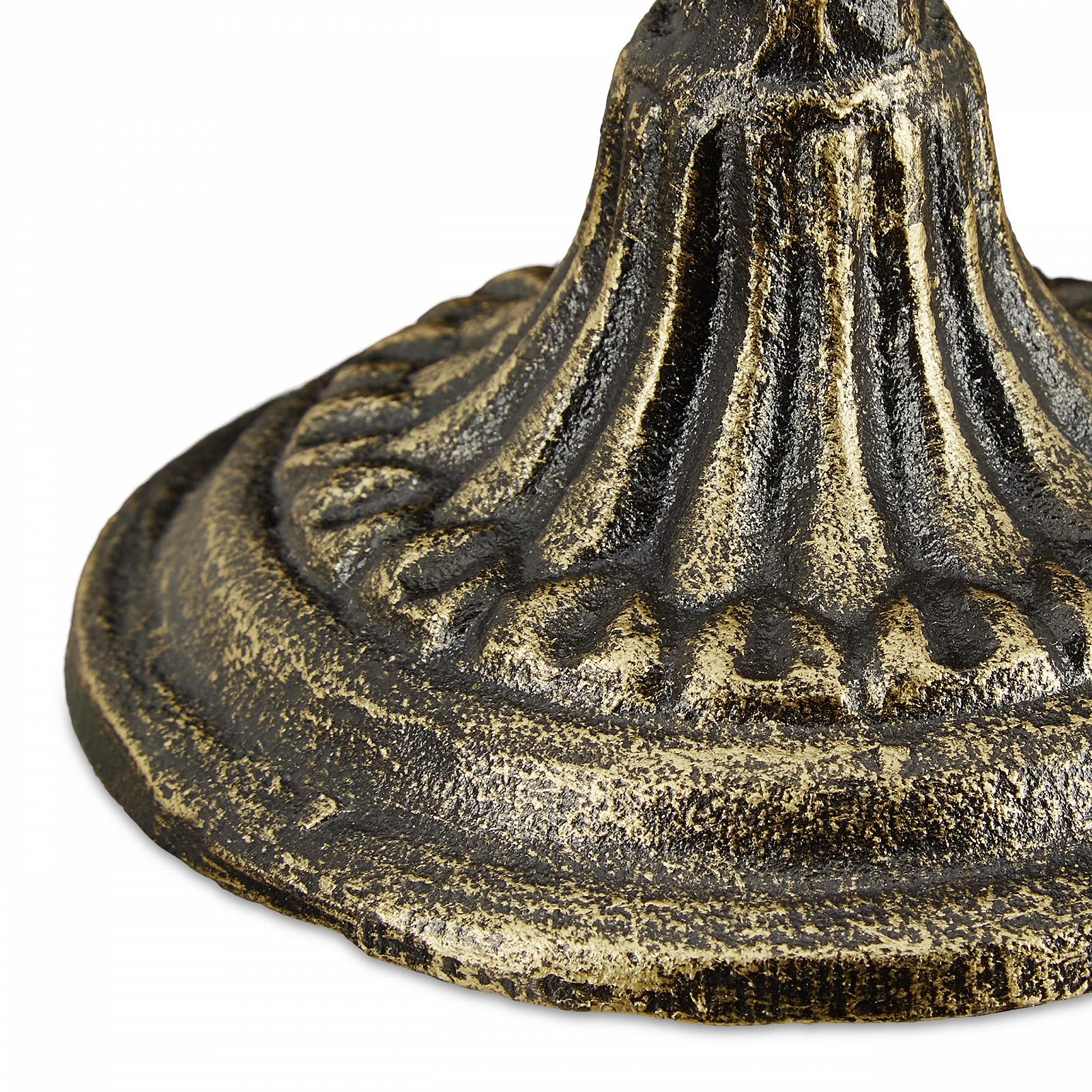 Підсвічник NoName Cast Iron 19 x 9 см Чорний/Золотий, фото №5