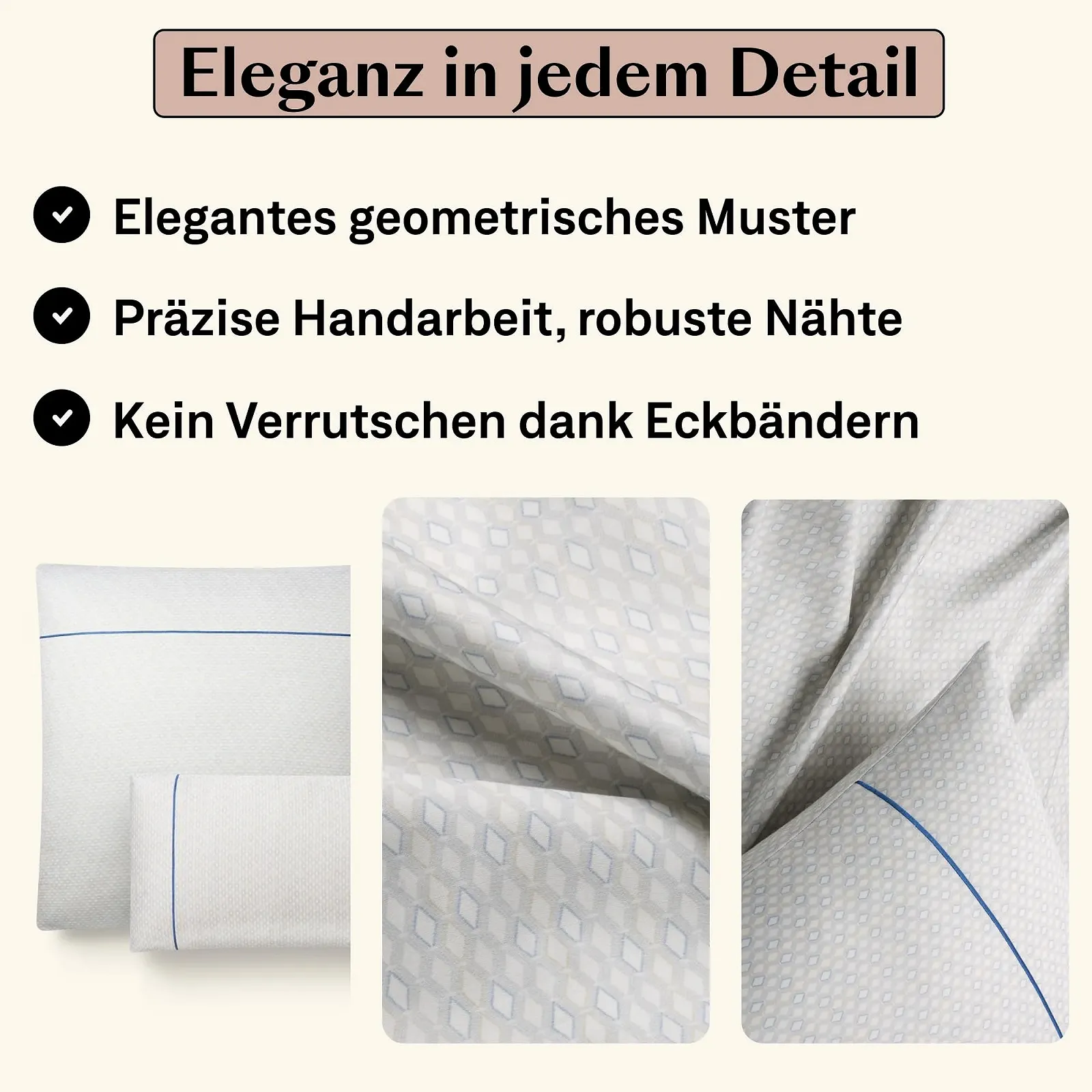 Постільна білизна Amqua Сатин 135 x 200 см з візерунком, наволочка 80 x 80 см Aura, фото №8