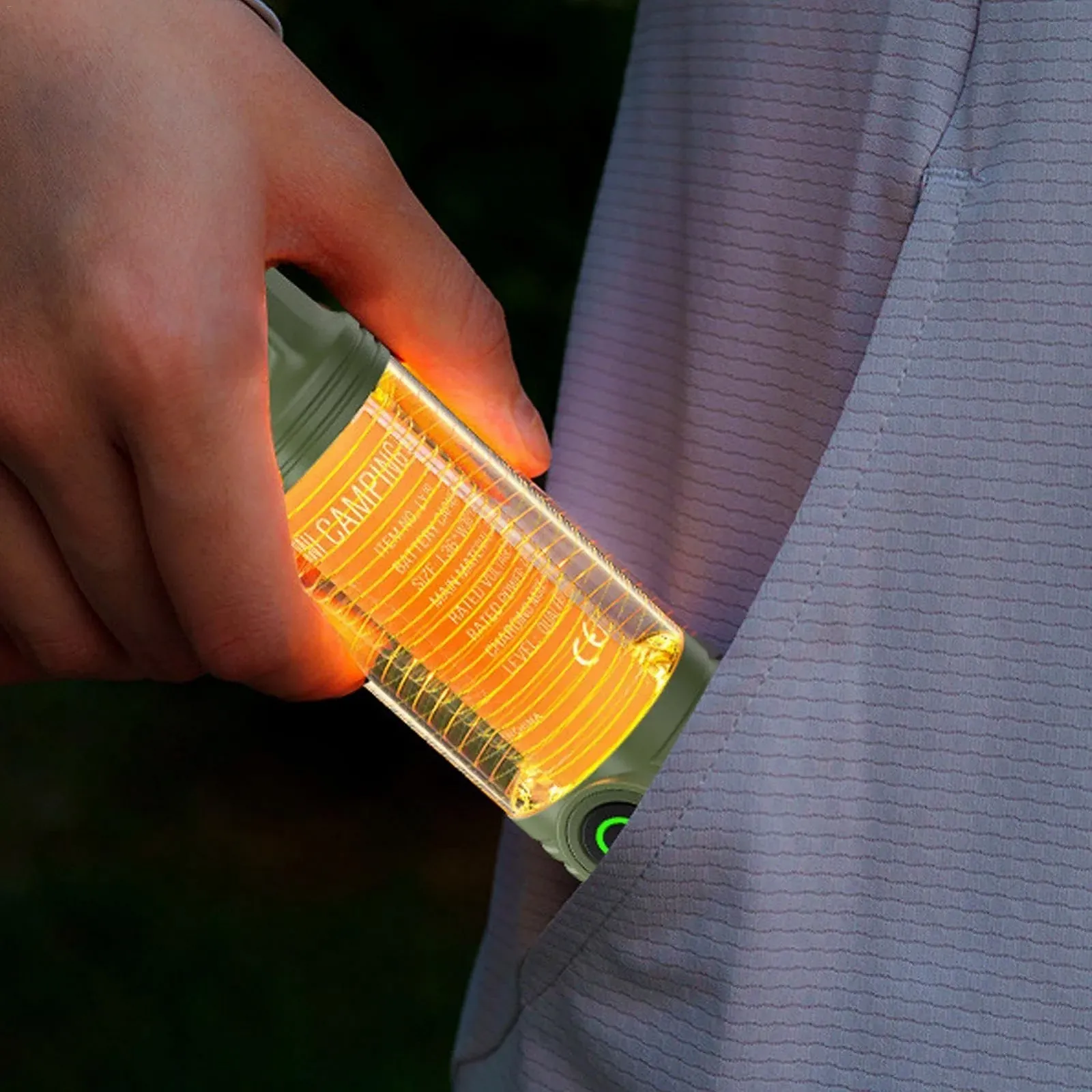 Світлодіодні ліхтарі для кемпінгу Багатофункціональна лампа для кемпінгу Водонепроникний для намету Світлодіодна лампа для намету для походів, риболовлі, кемпінгу 3.5x3.5x13см, фото №6