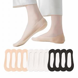 Набор носков-балерин 6 шт., дышащие носки до щиколотки, нескользящие носки для тренировок, для лоферов, туфель на плоской подошве, высоких каблуков, 34-40, разноцветные, 34 - Фото 1