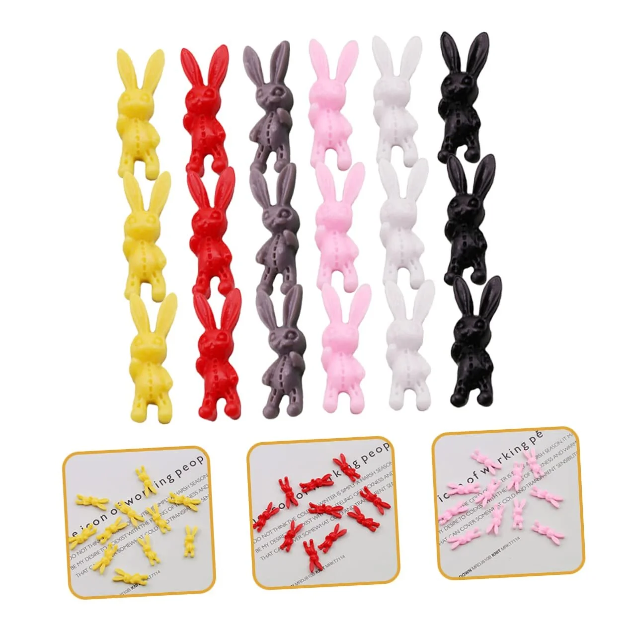 Украшение для ногтей Кролик FRCOLOR 120шт, фото №4 Украшение для ногтей Кролик FRCOLOR 120шт, фото №4