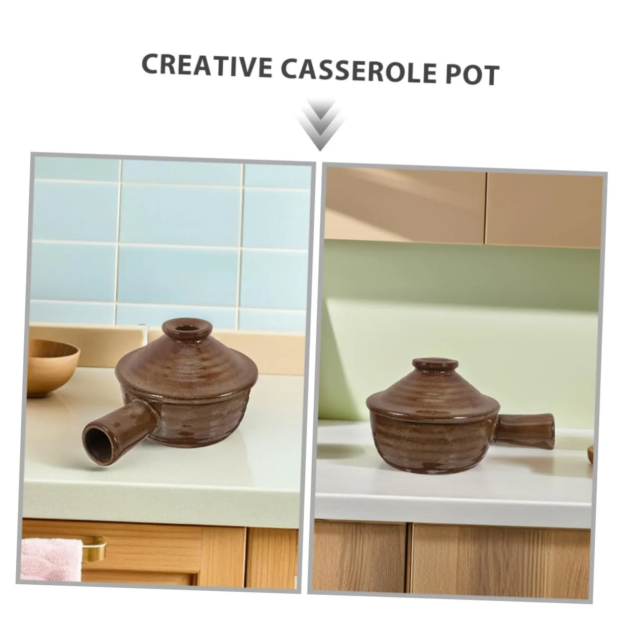 Піали для супу Ciieeo 2 шт. керамічні з кришкою та бічною ручкою жаростійкі, фото №3