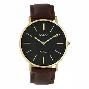 Часы OOZOO Vintage Brown/Black 40 мм - Фото 1