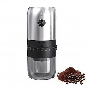 Электрическая кофемолка регулируемая большой емкости портативная аккумуляторная для дома, офиса и путешествий - Фото 1