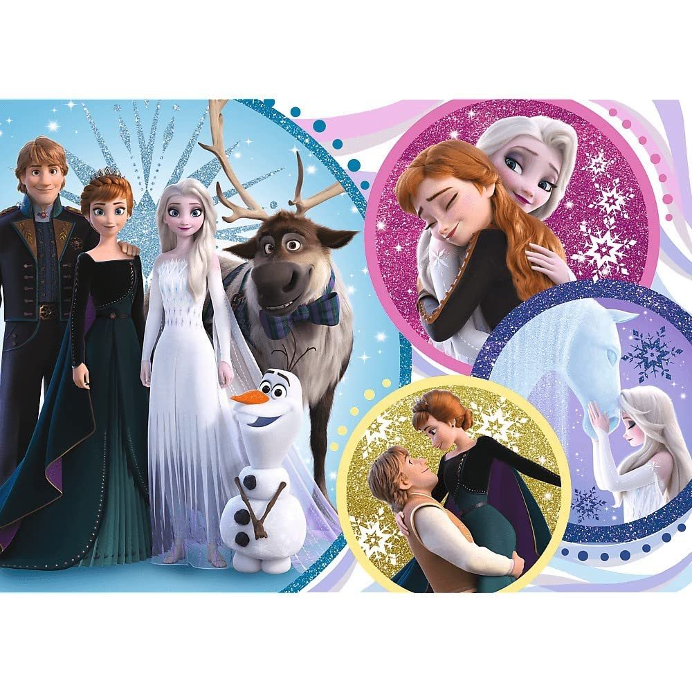 Пазл Trefl Disney Frozen II Glitter in the Glow of Love 100 деталей с блестками, фото №2 Пазл Trefl Disney Frozen II Glitter in the Glow of Love 100 деталей с блестками, фото №2