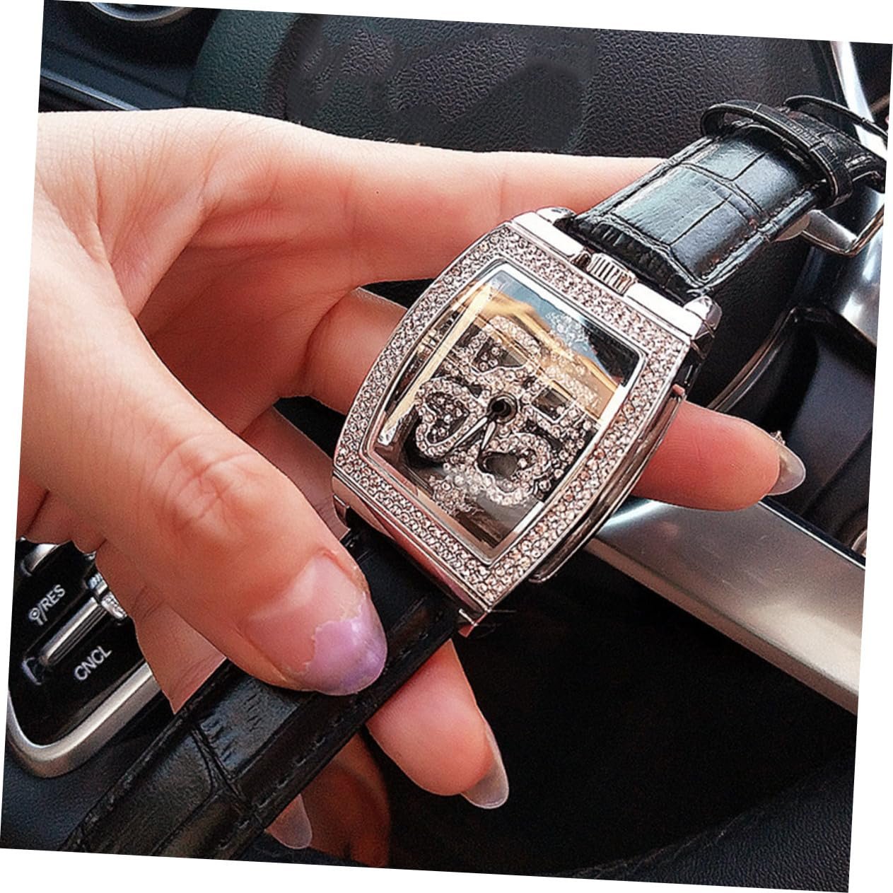 Годинник жіночий PartyKindom з браслетом зі справжньої шкіри, водонепроникний, фото №6