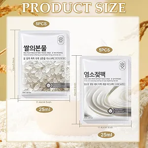 Набор тканевых масок для лица Молоко козы + Рис, 10 шт synthetic.ua - Фото 1