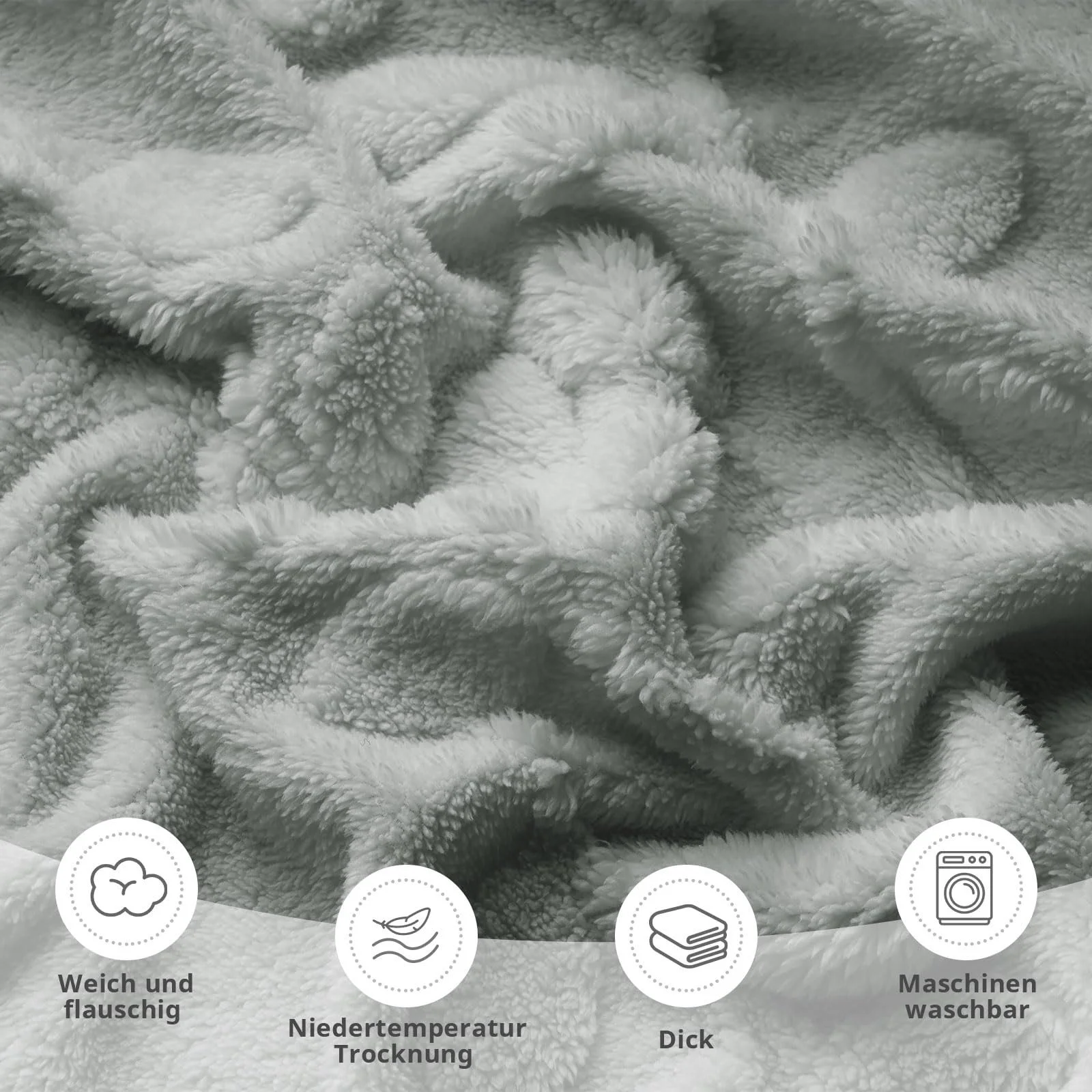 Плед Cuddly Fluffy для 4 сезонів Lucky Tree Pattern, флісовий плед для ліжка та дивана, фото №5