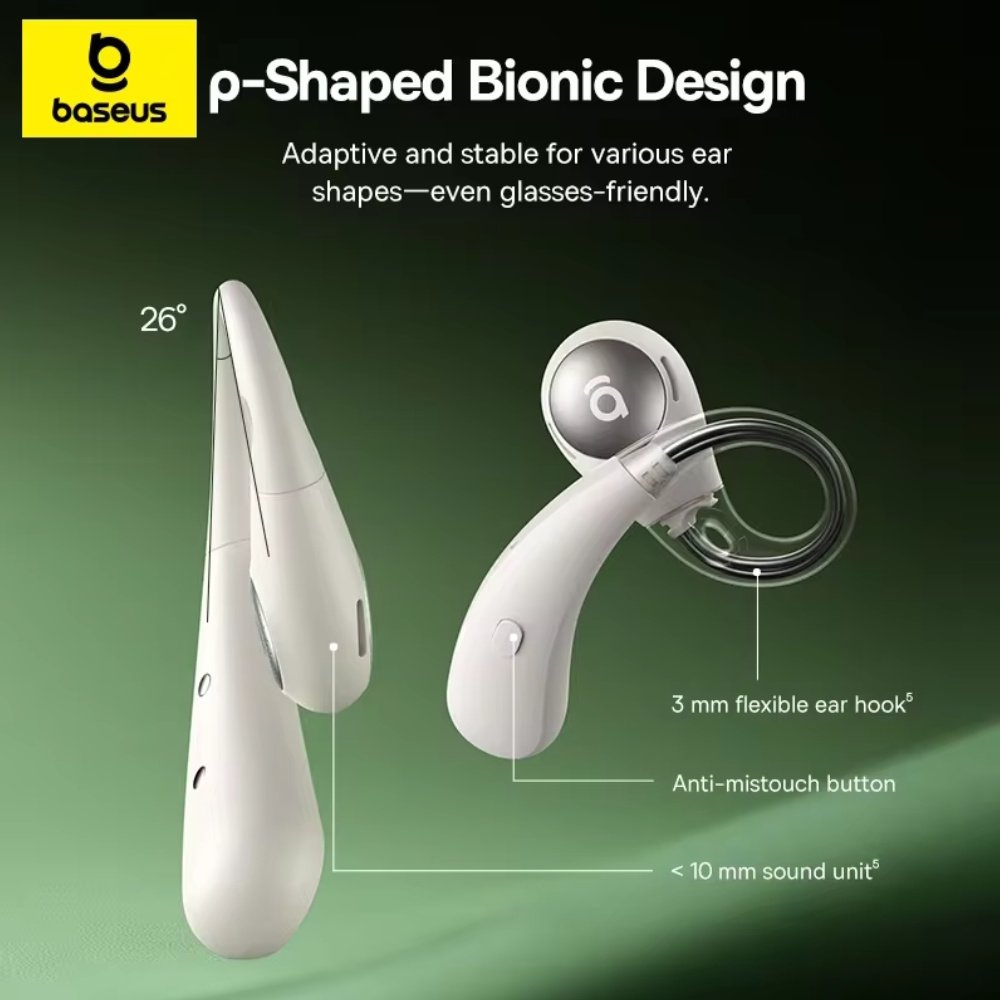 Навушники Baseus Eli Sport 2 Open-Ear True Wireless Earbuds Black, фото №4