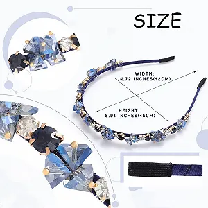 Обруч для волосся з кристалами та стразами synthetic.ua - Фото 1