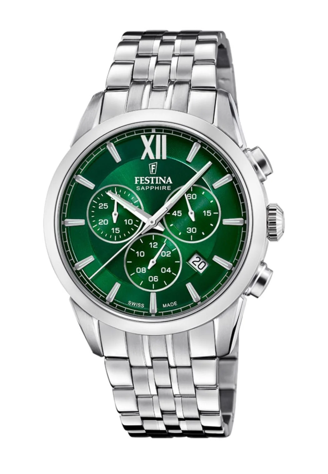 Часы Festina Swiss Made Мужские Белые Нержавеющая сталь Браслет, фото №1 Часы Festina Swiss Made Мужские Белые Нержавеющая сталь Браслет, фото №1