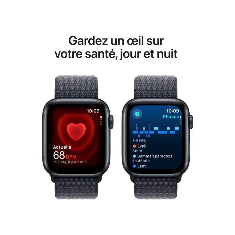 Смарт-годинник Apple Watch SE (2nd Generation) GPS 44мм Алюмінієвий корпус Midnight, спортивний ремінець Ink (One Size), фото №5