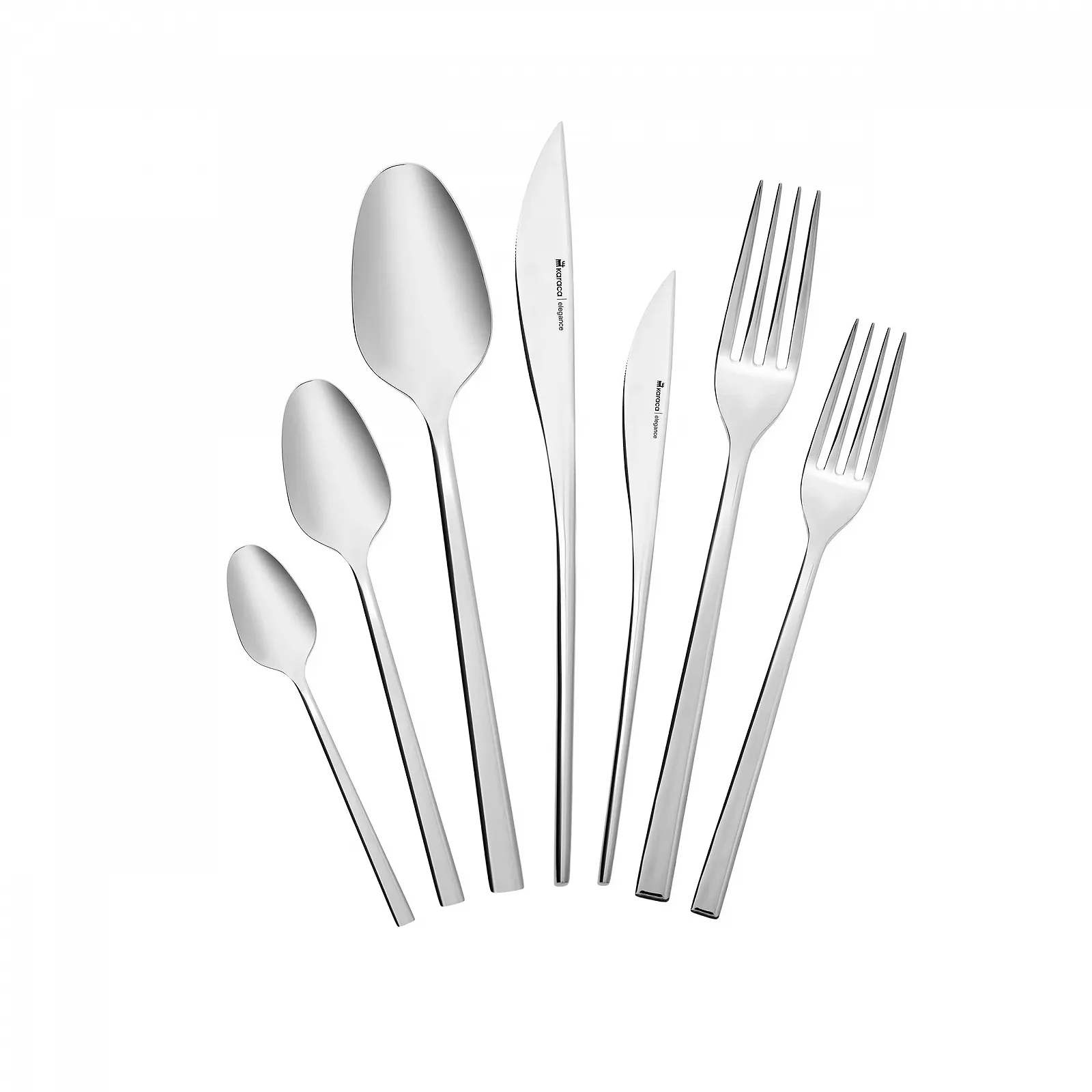 Набір столових приборів Karaca Everest Elegance, 84 предмети, для 12 осіб, нержавіюча сталь 18/10, фото №3 Набір столових приборів Karaca Everest Elegance, 84 предмети, для 12 осіб, нержавіюча сталь 18/10, фото №3