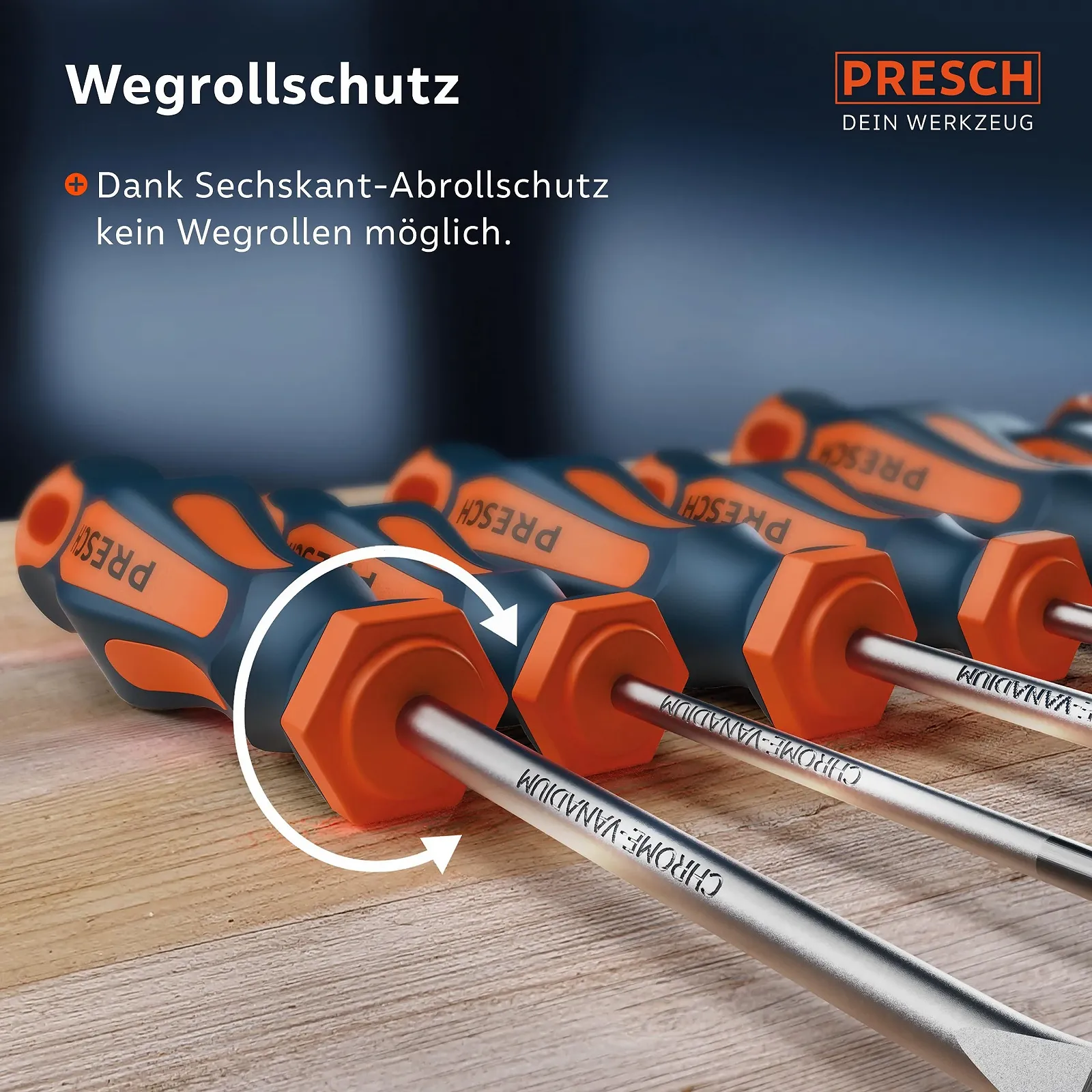 Набір викруток Presch 7 предметів магнітні шліцьові та хрестові Професійні, фото №8