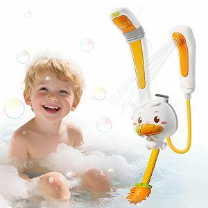 Игрушка для ванны Зайчик с душевой воронкой, съемный, выдвижной, 3 режима распыления - Фото 1