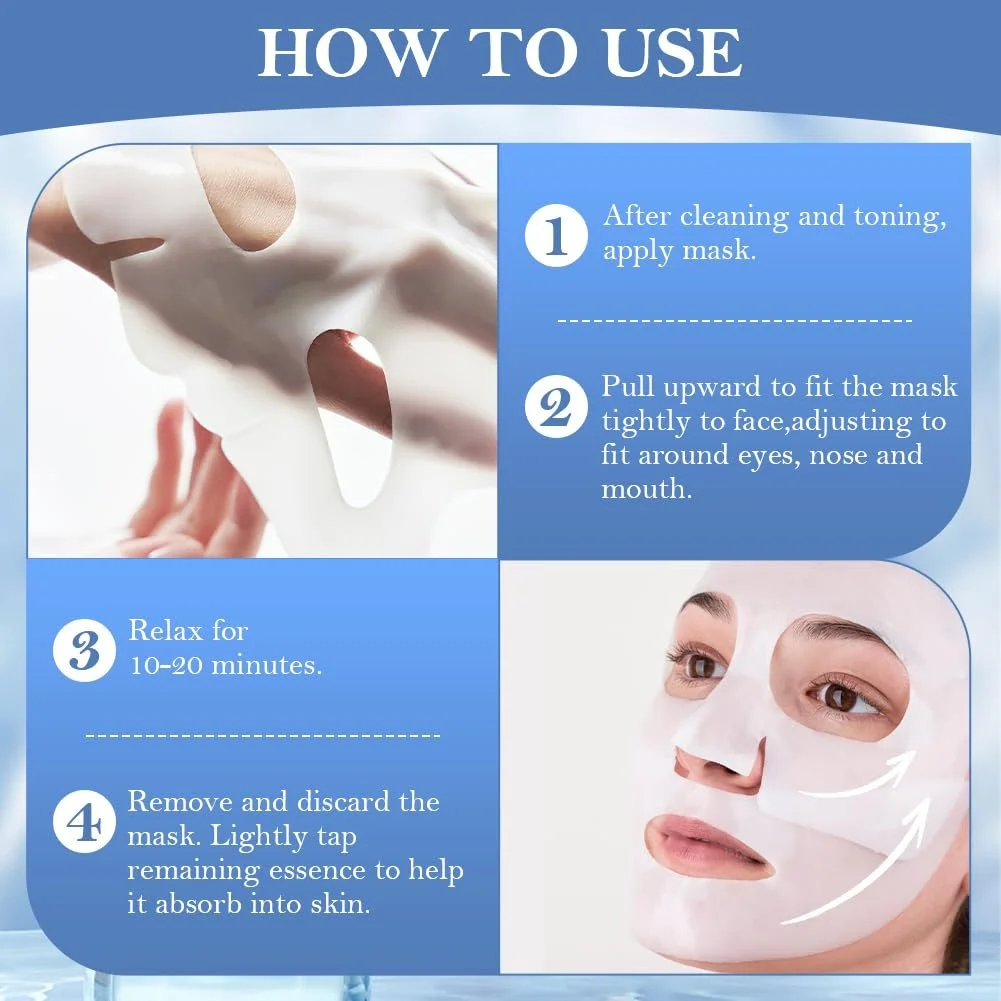 Маска для обличчя з колагеном Pack of 5 для глибокого зволоження, фото №3 Маска для обличчя з колагеном Pack of 5 для глибокого зволоження, фото №3