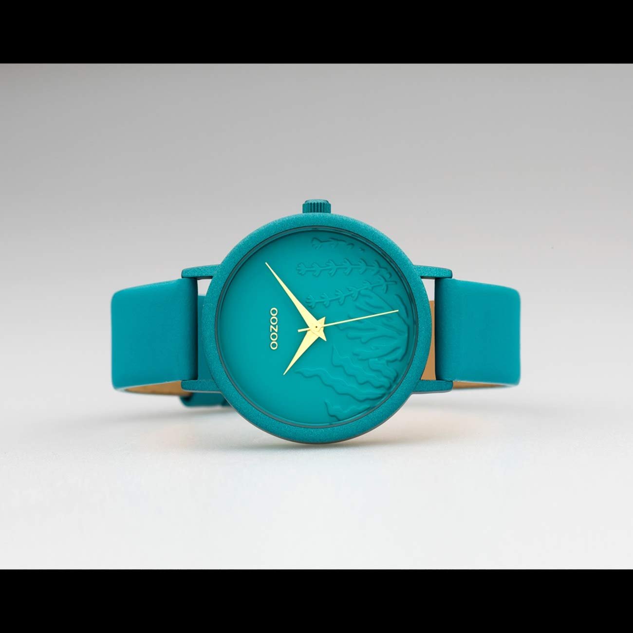 Женские часы Oozoo Summer Vibes Кожаный ремешок 36 мм Viridian Green C10606, бирюзовый/бирюзовый, ремешок., фото №6