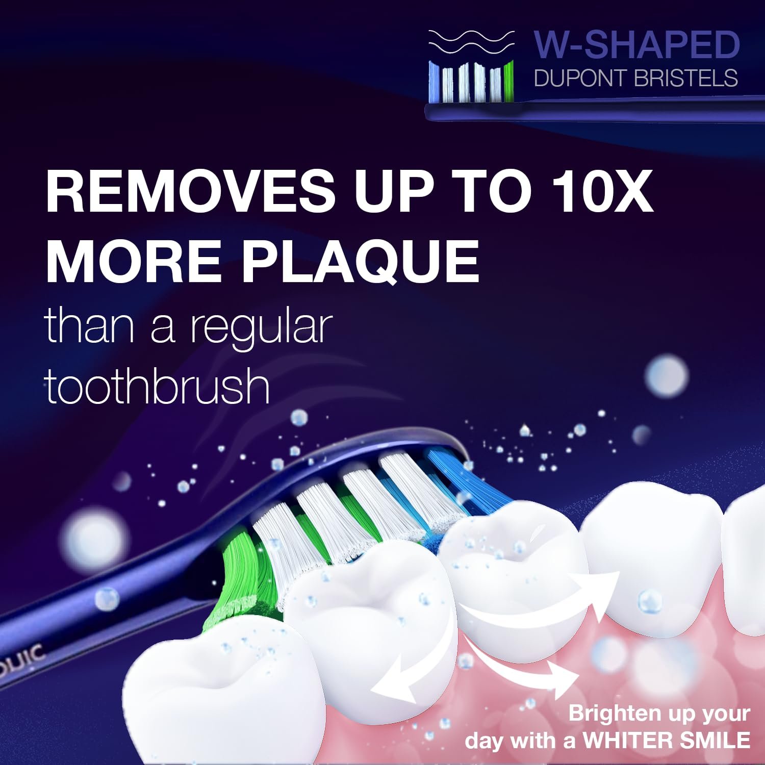 Розумна електрична зубна щітка Wagner Stern WHITEN+ Edition Датчик тиску 5 режимів Дорожній чохол Біла, фото №6