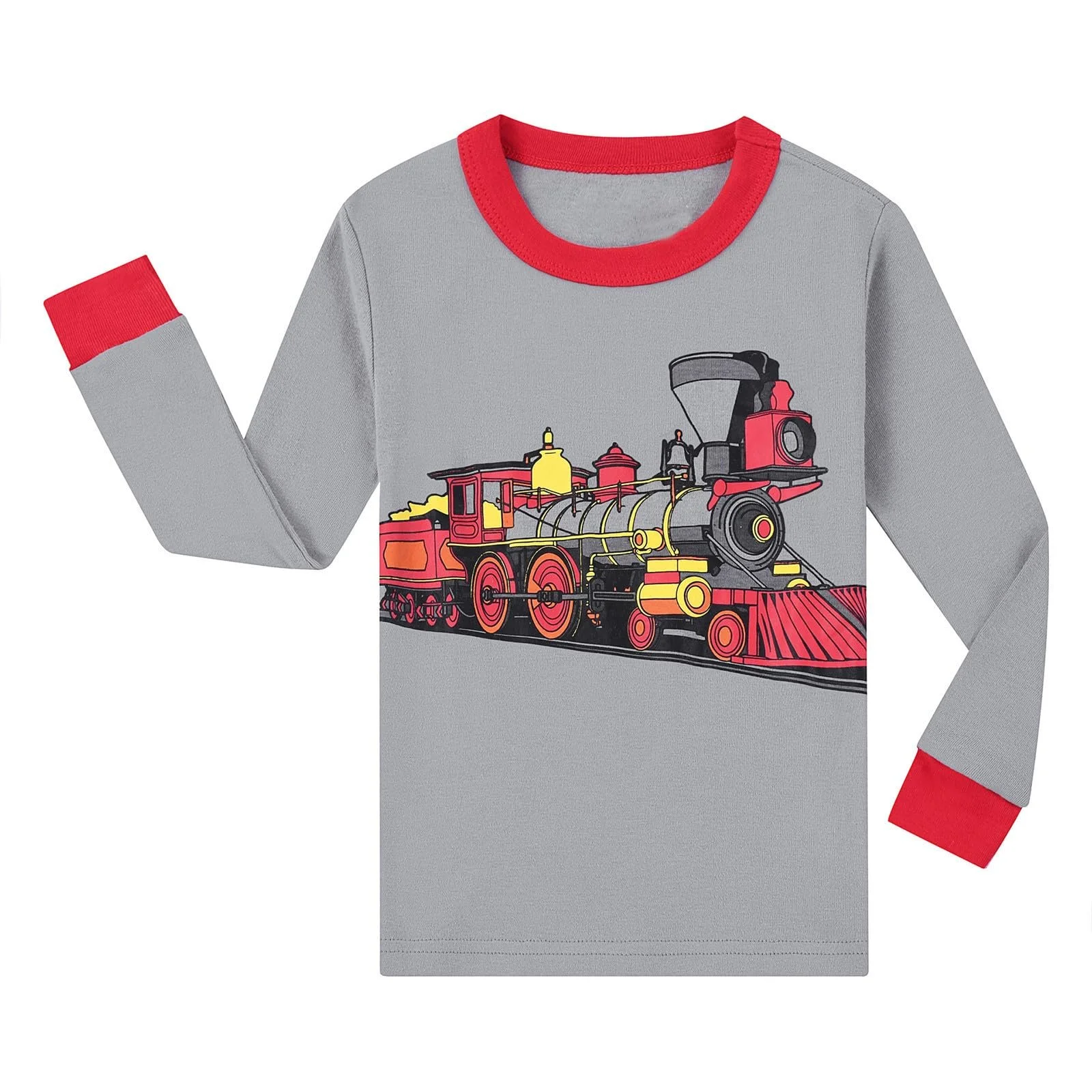 Дитячий флісовий піжамний набір Мультяшні топи з довгими рукавами, фото №3 Дитячий флісовий піжамний набір Мультяшні топи з довгими рукавами, фото №3