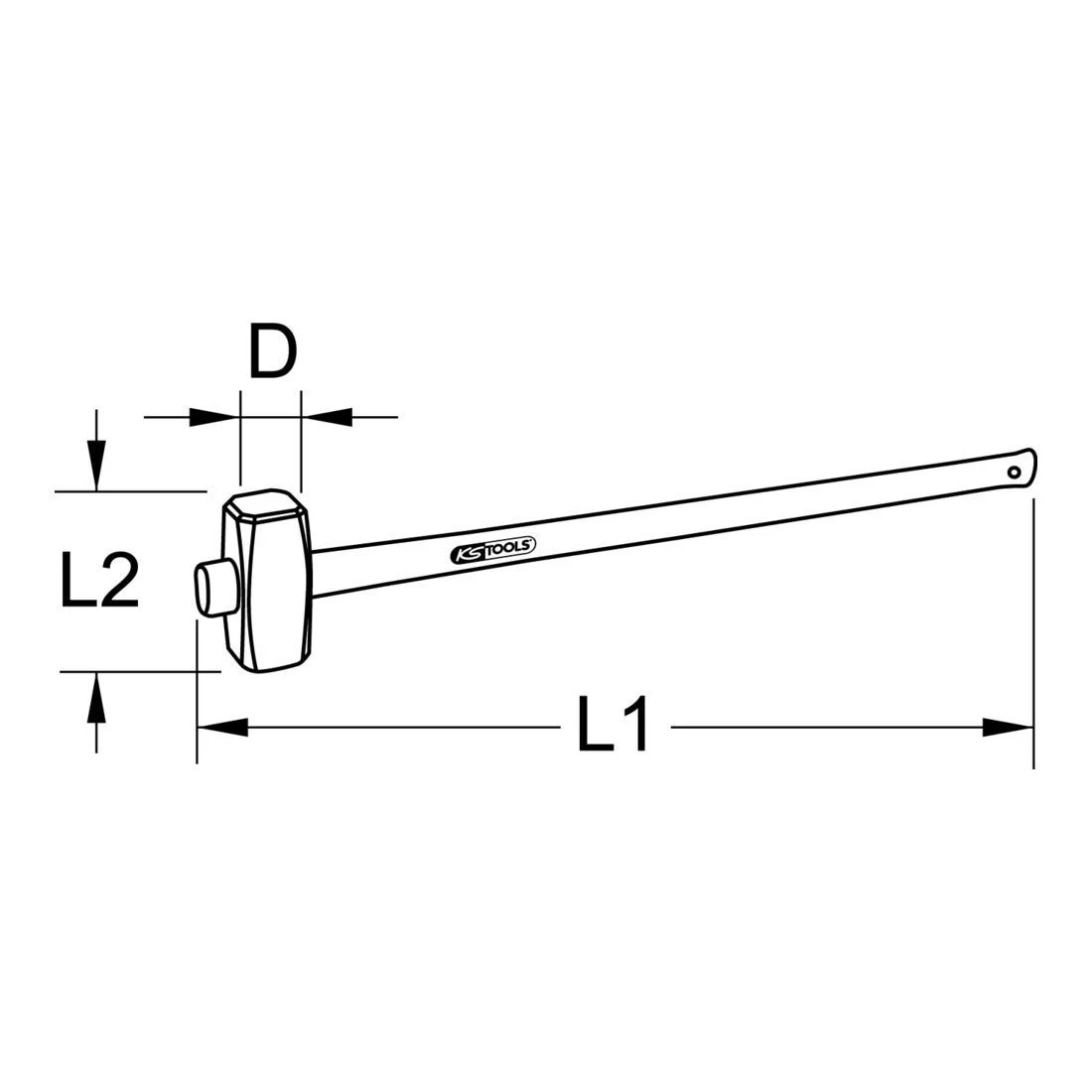 Кувалда KS Tools 140.6510 4000 г, фото №2 Кувалда KS Tools 140.6510 4000 г, фото №2