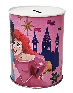 Скарбничка Disney Princess Cinderella Ariel Jasmine металева жерстяна 11 x 9 см synthetic.ua - Фото 1