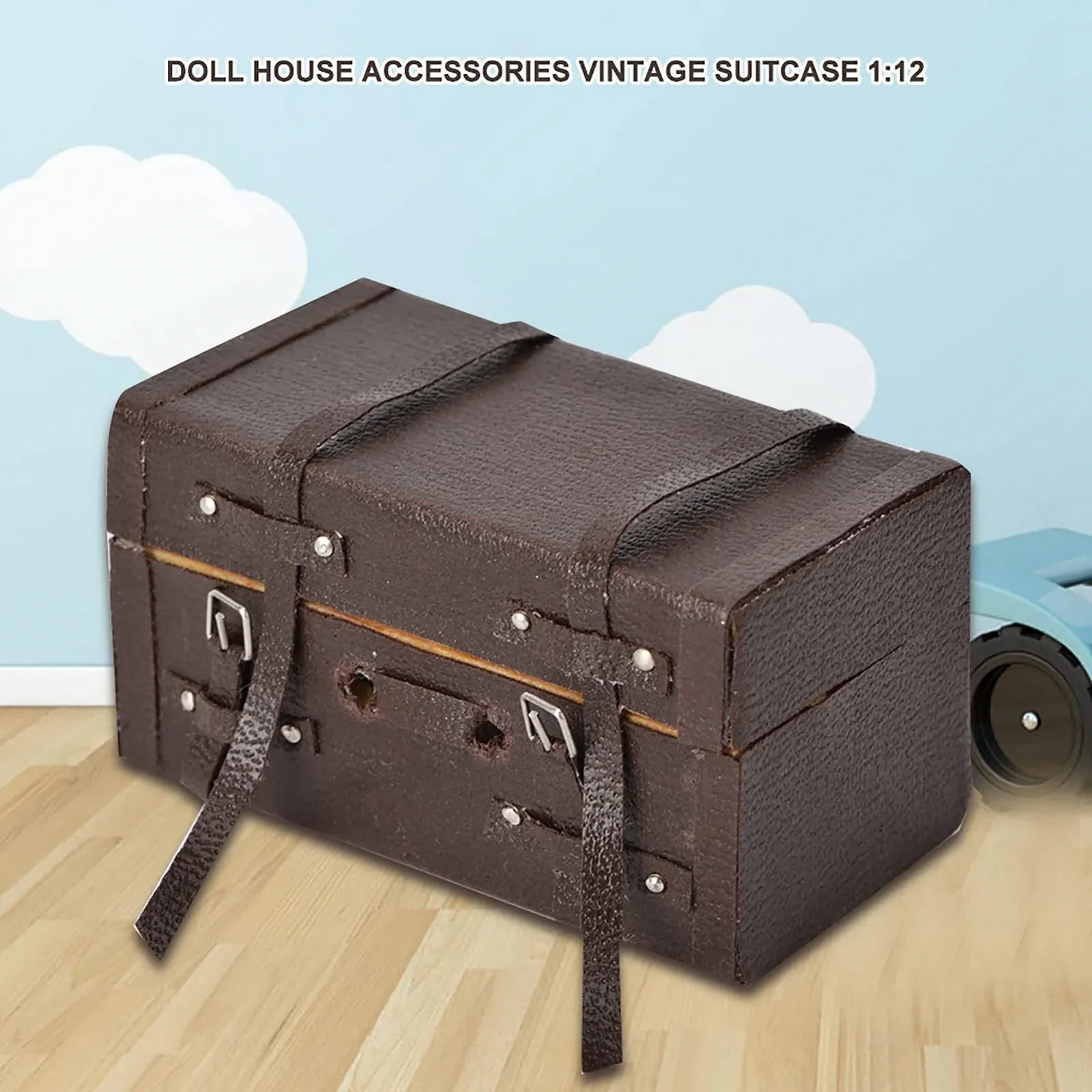 Кукольный дом VGEBY Винтажный с имитационным орнаментом 1:12 ПУ Leather Suitcase, фото №3 Кукольный дом VGEBY Винтажный с имитационным орнаментом 1:12 ПУ Leather Suitcase, фото №3