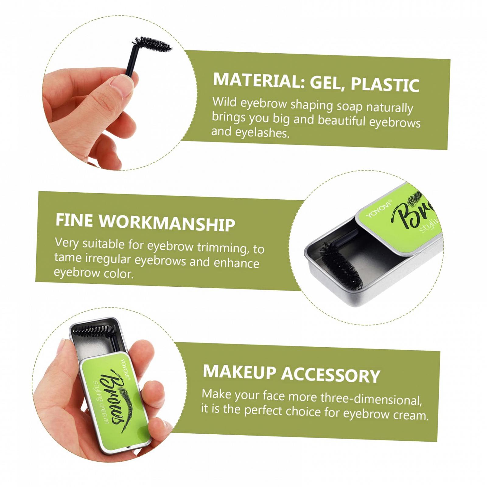 Angoily Набір Крем для брів Водостійка гелева туш для вій натуральна 3 шт., фото №7