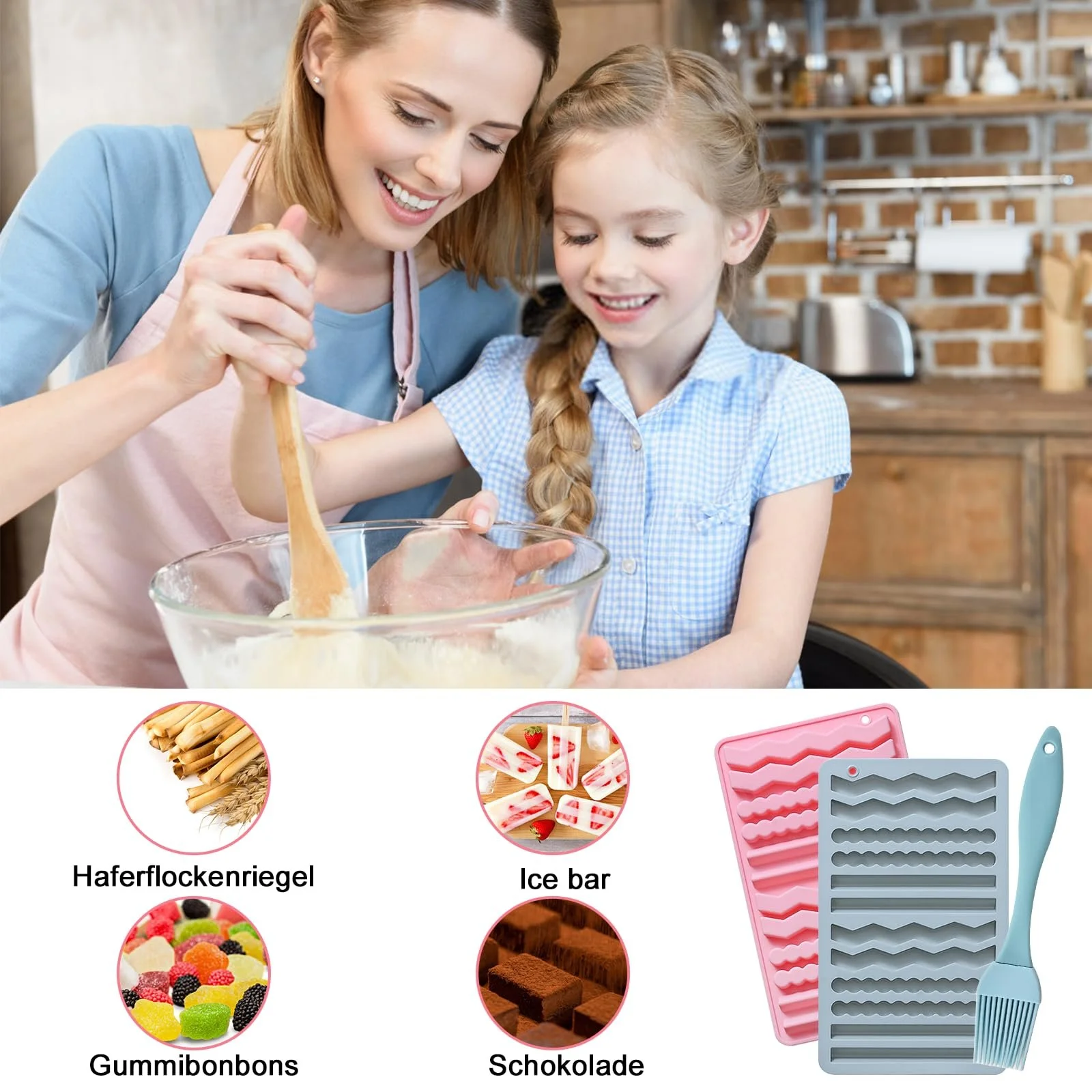 Килимки для випікання Pack of 2 DIY BPA-Free Рожевий та сірий, фото №6 Килимки для випікання Pack of 2 DIY BPA-Free Рожевий та сірий, фото №6