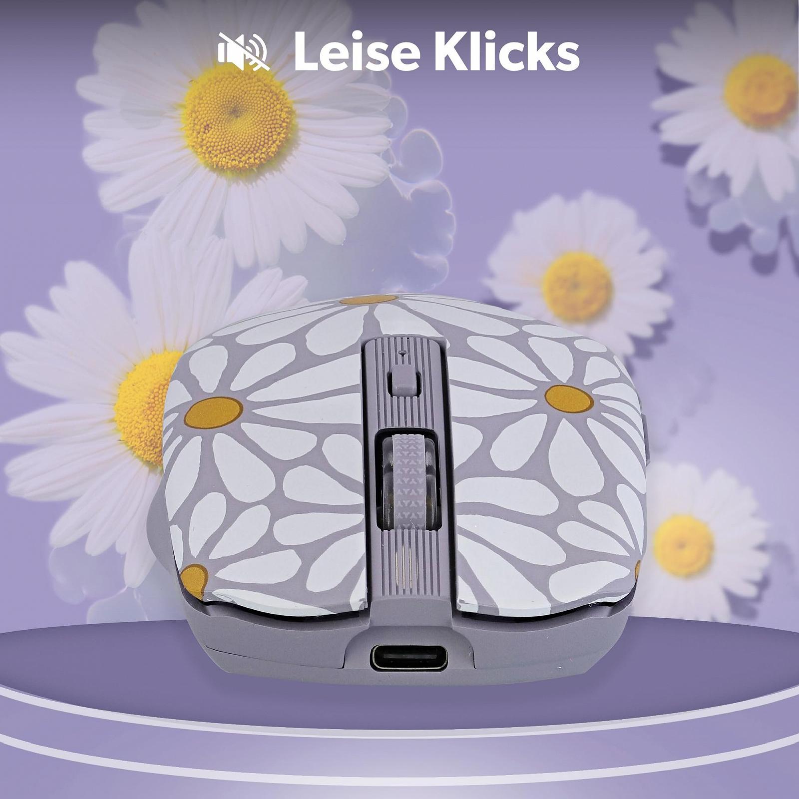 Мышь Беспроводная T'nB Bluetooth и USB-A, Перезаряжаемая, 1600 DPI, 6 Кнопок, Модель: Flower, фото №6