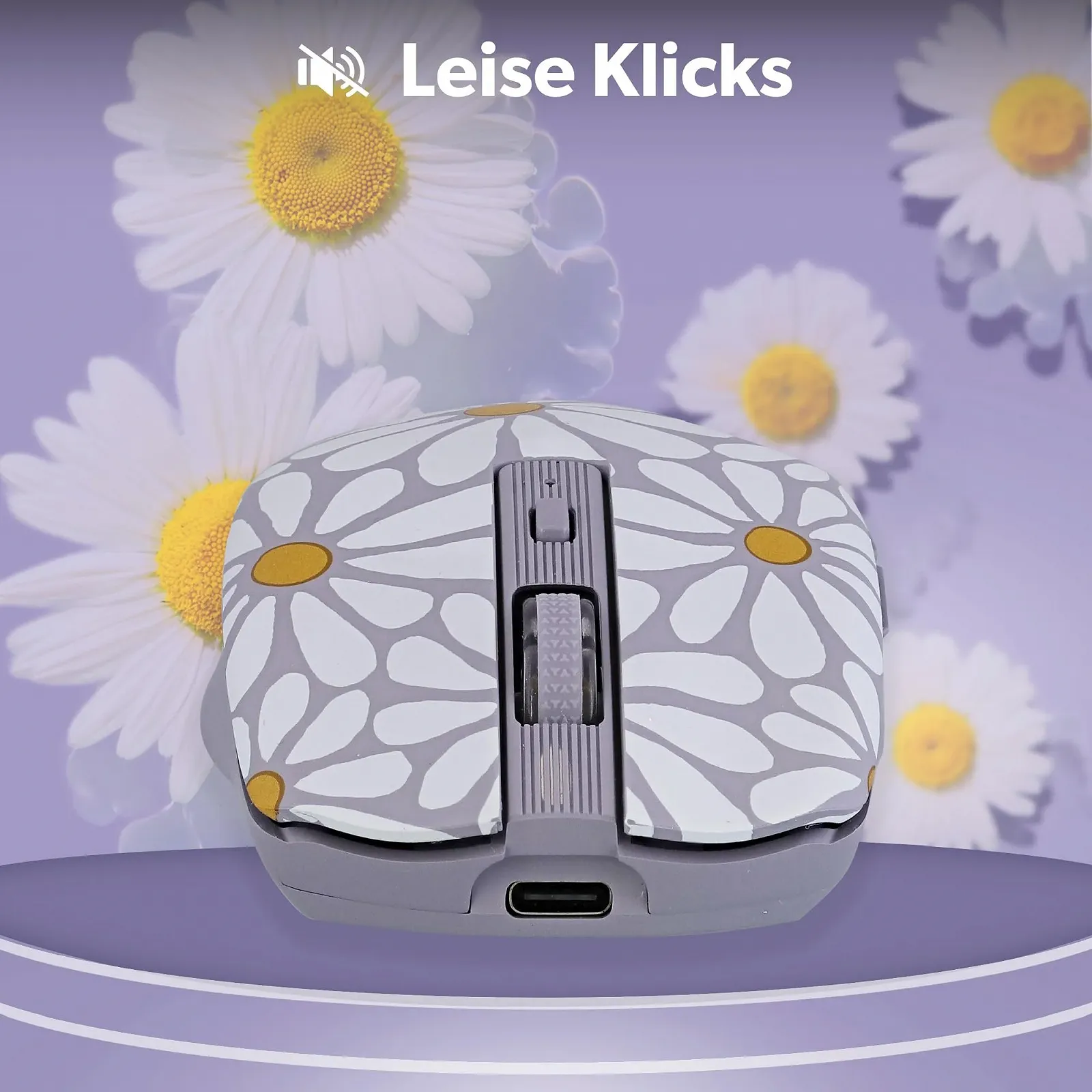 Мышь Беспроводная T'nB Bluetooth и USB-A, Перезаряжаемая, 1600 DPI, 6 Кнопок, Модель: Flower, фото №6