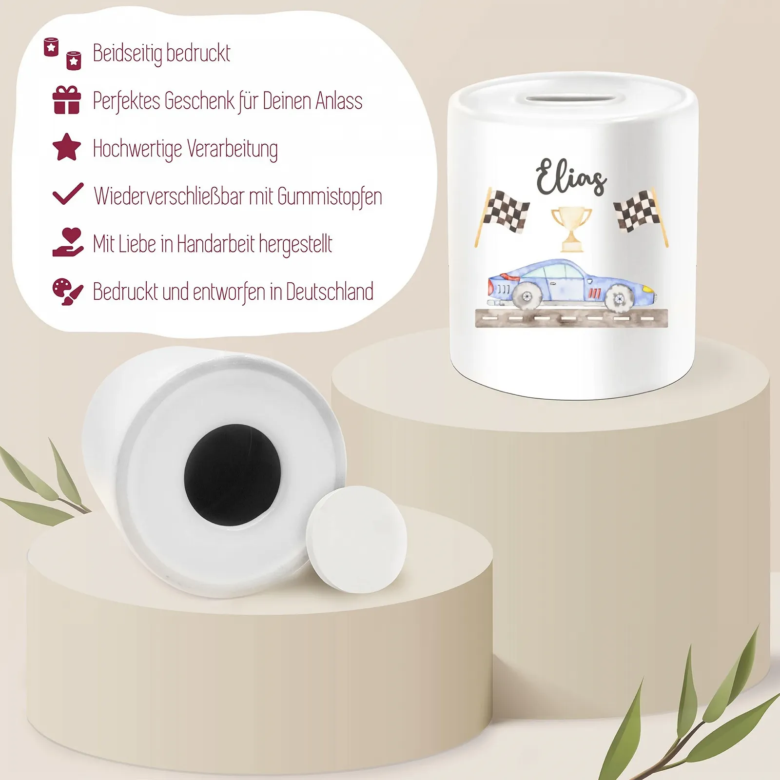 Скарбничка Керамічна Racing Car, фото №4