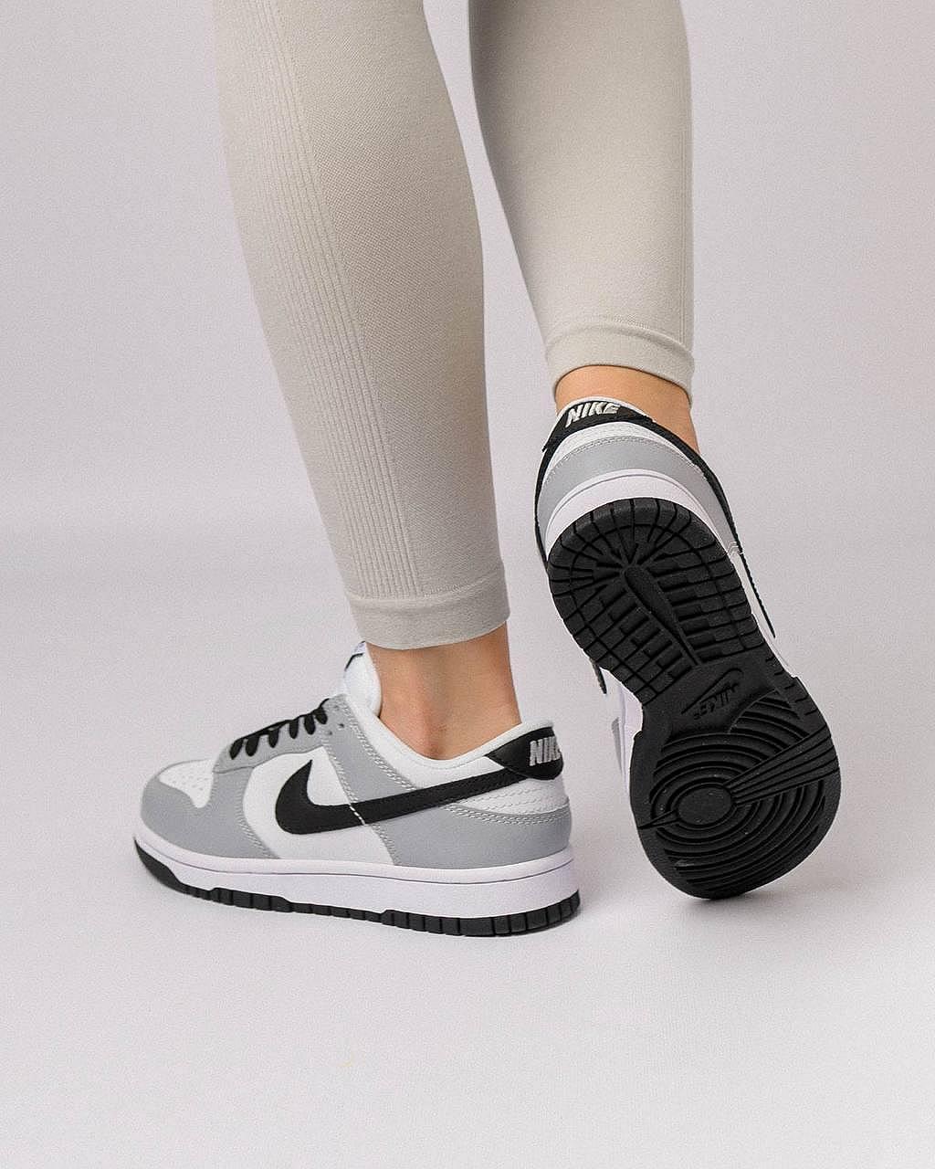 Кроссовки женские Nike SB Dunk Low Pro серые кожаные кеды найк сб данк демисезонная обувь, фото №6