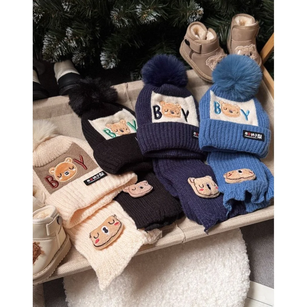 Комплект зимний шапка+шарф Boy 5 цветов, фото №7 Комплект зимний шапка+шарф Boy 5 цветов, фото №7