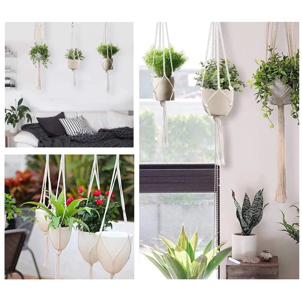 Набор подвесных корзин макраме CYH 6 шт., фото №5