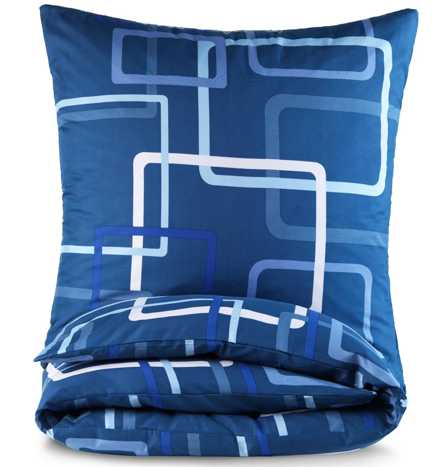 Постільна білизна KUSCHELI Malika 135 x 200 см 2 предмети мікрофібра наволочка 80 x 80 см Синя, фото №1