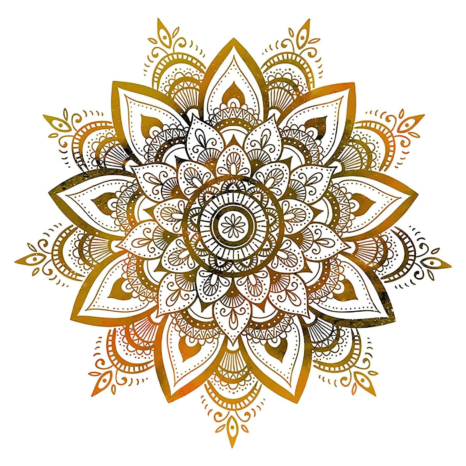Наклейка на стіну Mandala Boho Style Plants Flowers, фото №1
