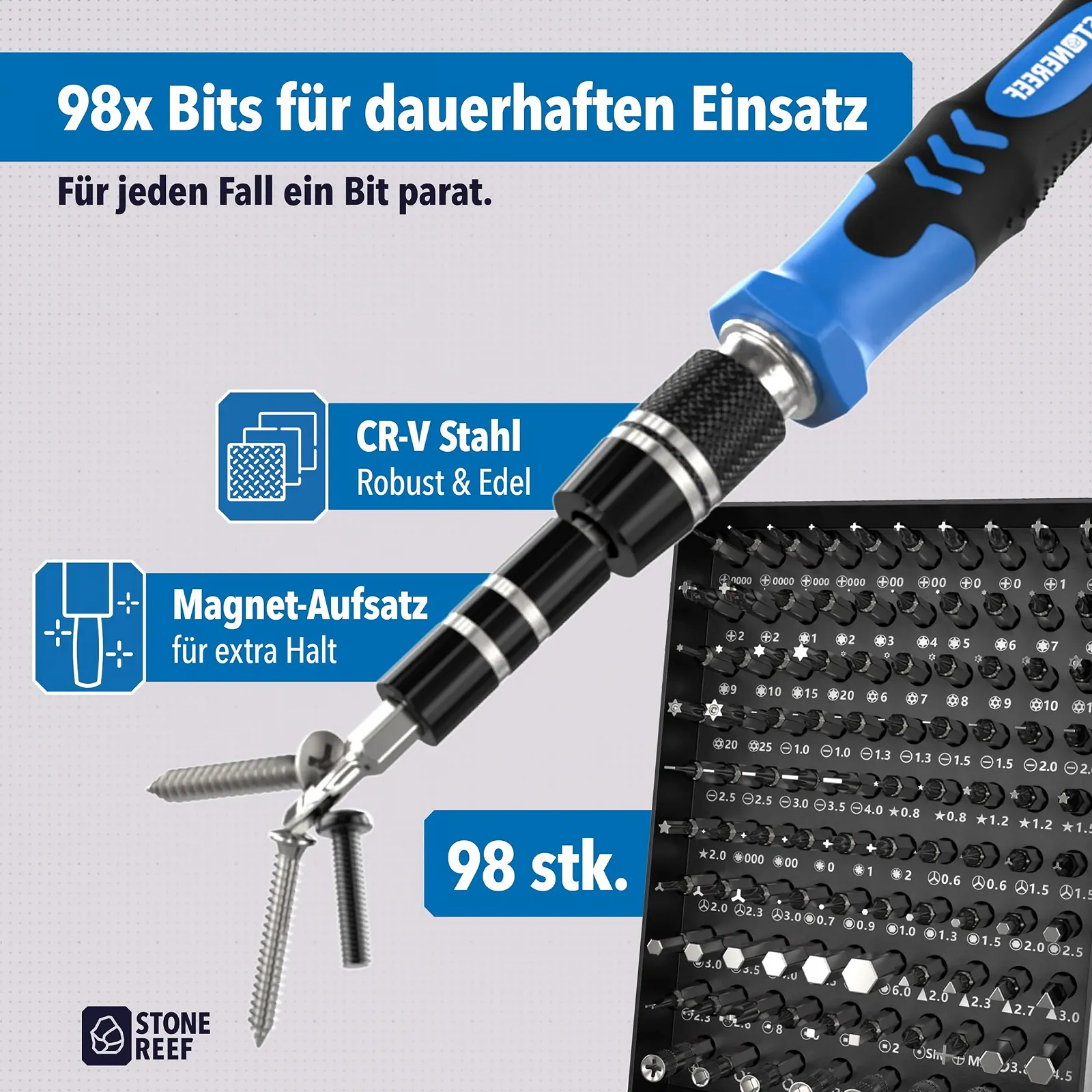 Набір викруток прецизійних 122 в 1 Магнітні біти, фото №2