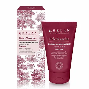 Крем для рук Helan Dolce Muschio восстанавливающий для сухой и потрескавшейся кожи рук с витамином C, E и питательным маслом сладкого миндаля - Фото 1