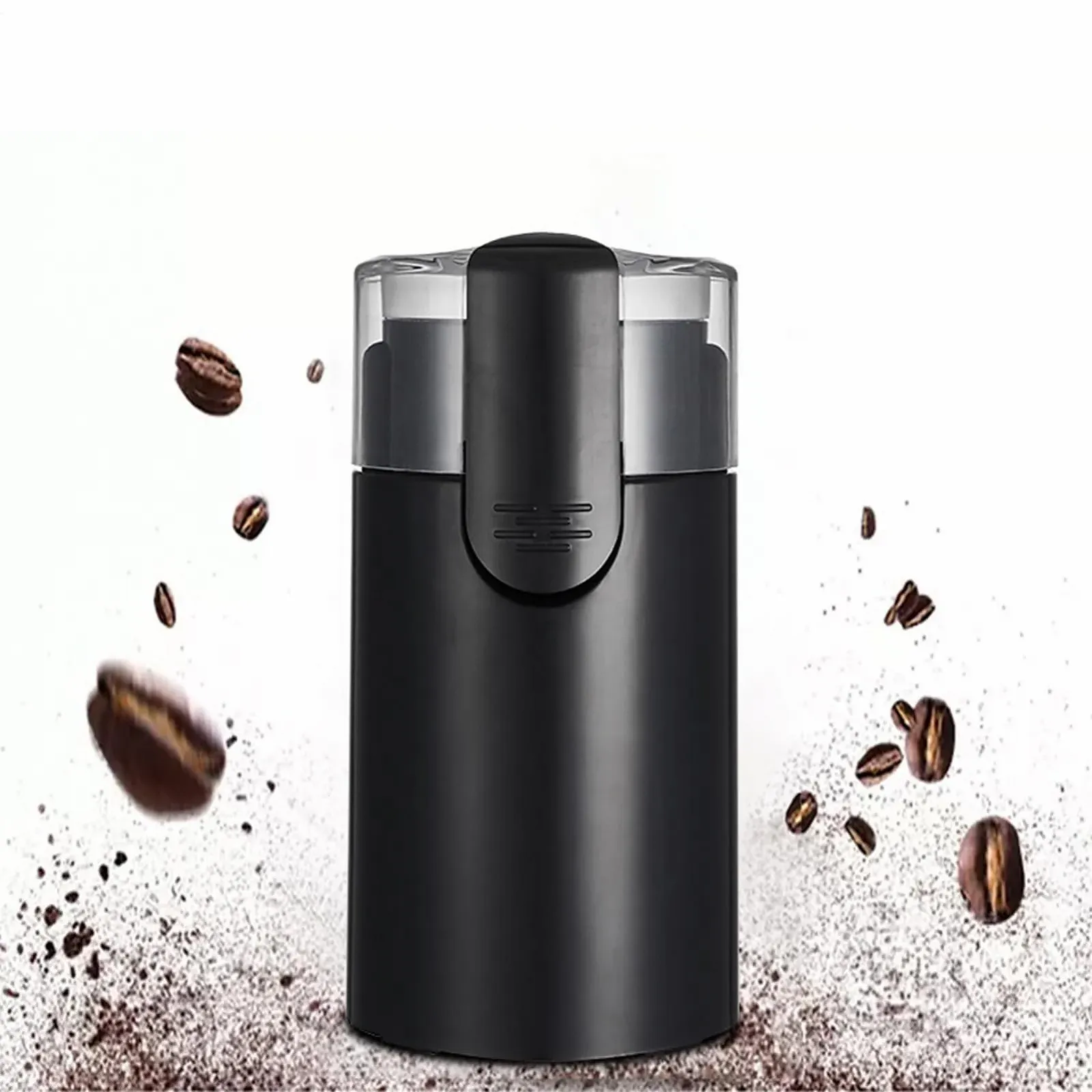 Электрическая кофемолка, из нержавеющей стали Latte Mill Machine со щеткой, для зерен, еды, орехов, кафе, кухни, путешествий, Cold Brew, фото №9