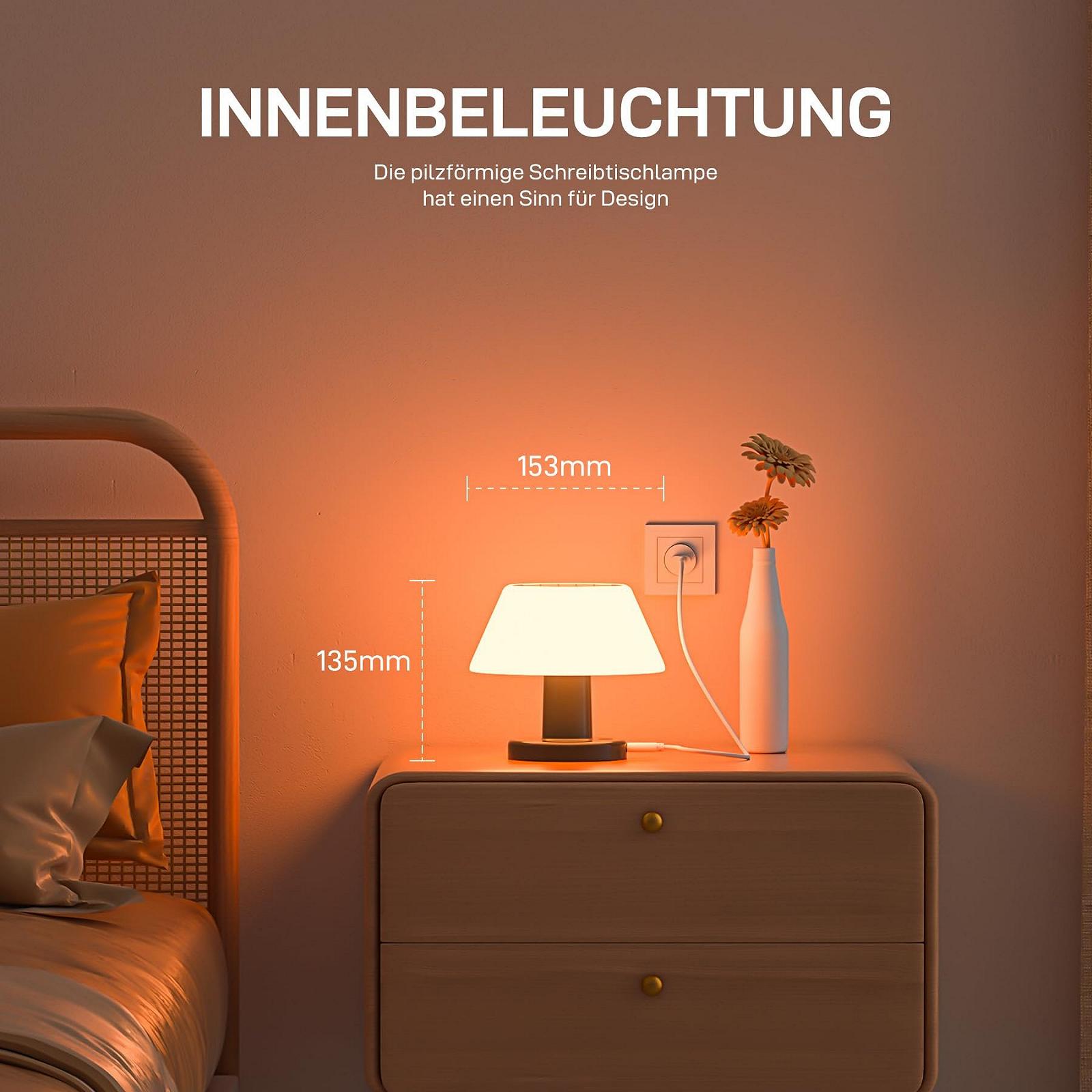 Настільна лампа LED Solar Table Lamp вулична з регулюванням яскравості на сонячній енергії та USB 2 в 1 Теплий білий 2 шт., фото №6