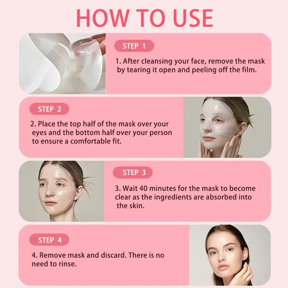 Маска для обличчя з колагеном (4 шт.) Зволожуюча, глибоке зволоження та підтяжка, фото №5 Маска для обличчя з колагеном (4 шт.) Зволожуюча, глибоке зволоження та підтяжка, фото №5