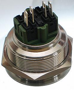 Кнопка антивандальна VJ Parts d34mm стрижка 30mm h33mm 4 контакту synthetic.ua - Фото 1