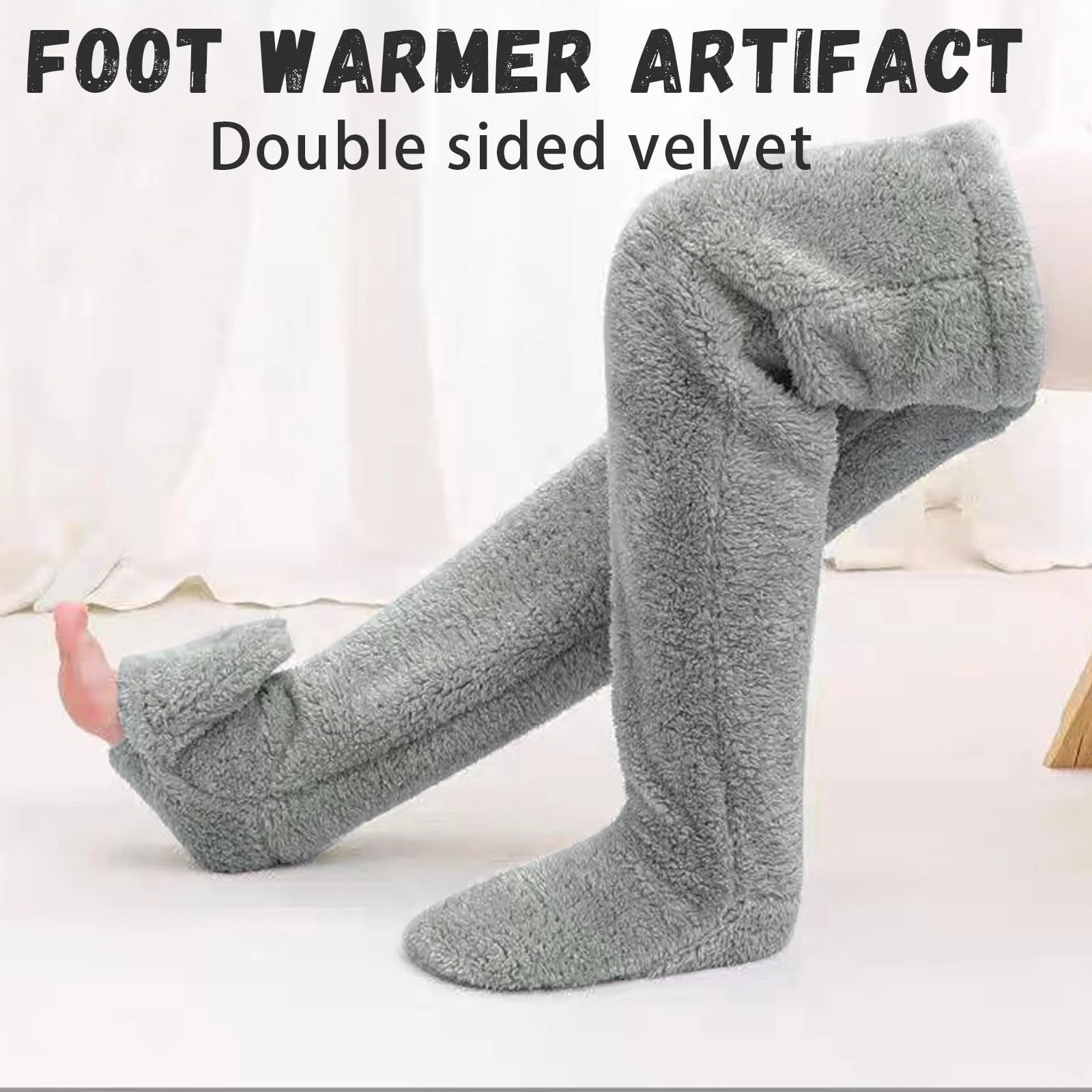 Плюшеві панчохи вище коліна, Пухнасті, Жіночі, фото №7