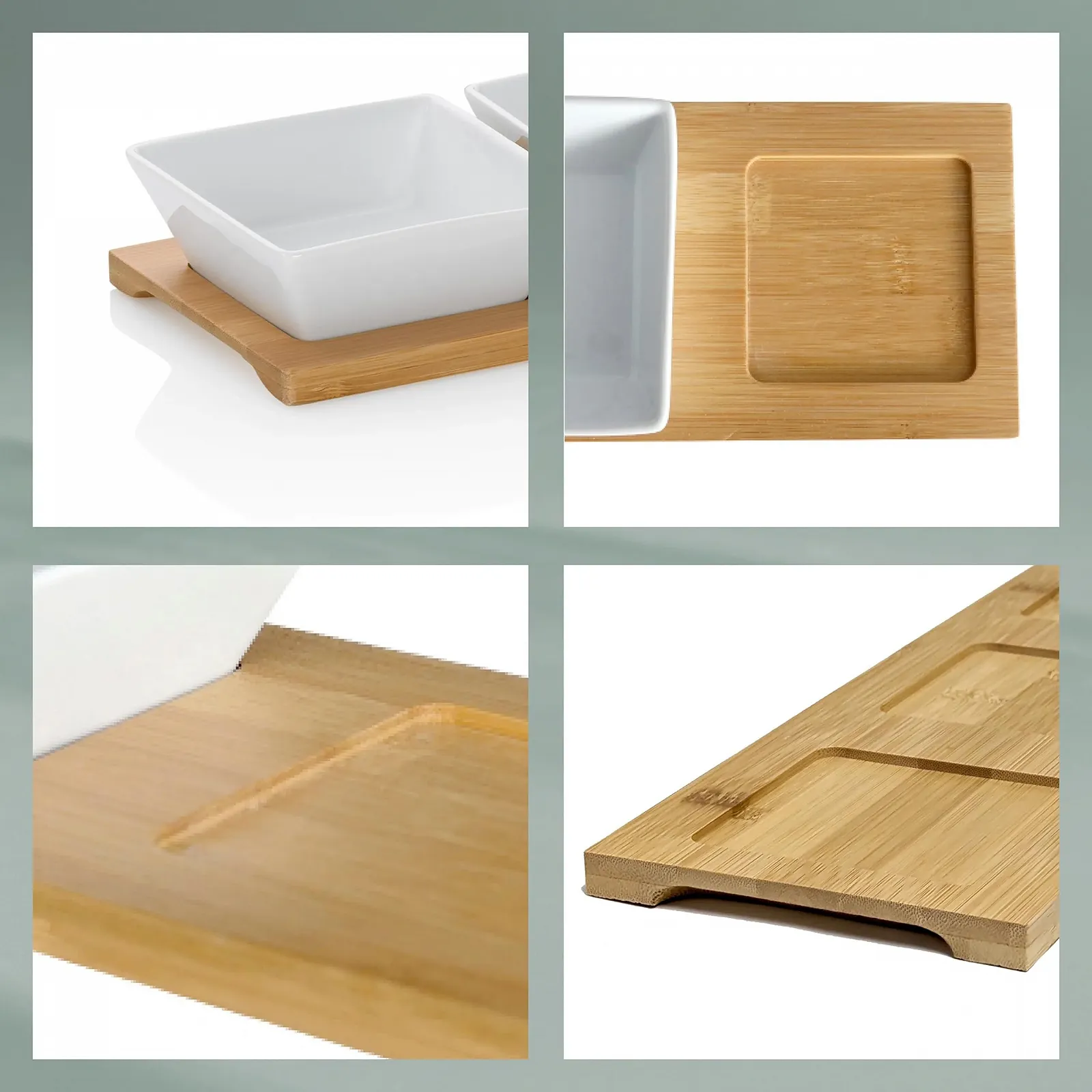 Набор мисок Фарфор Kela Philipa 4 шт. Прямоугольная 33 x 12 x 5 см Белый, фото №5