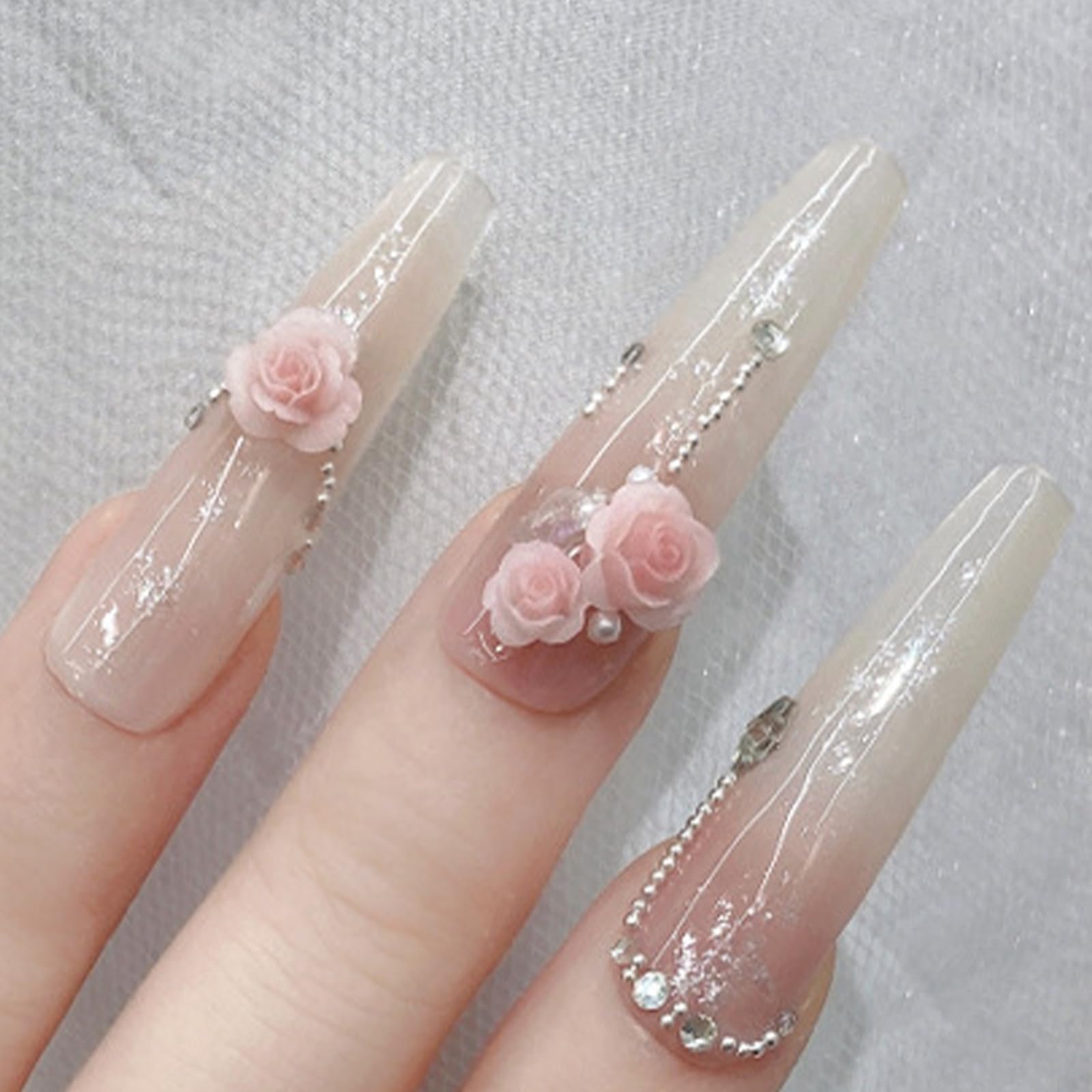 Украшения Розы 50шт для изготовления ювелирных изделий, украшения для маникюра, 3D цветок для маникюра, смола, стразы для маникюра, фото №4