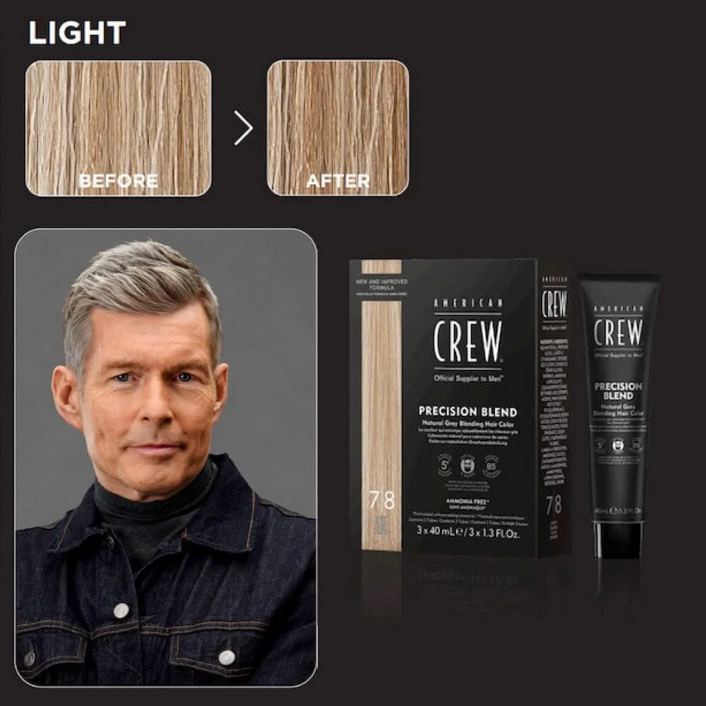 Фарба для волосся American Crew Precision Blend Light 7-8, 40 мл, фото №3 Фарба для волосся American Crew Precision Blend Light 7-8, 40 мл, фото №3