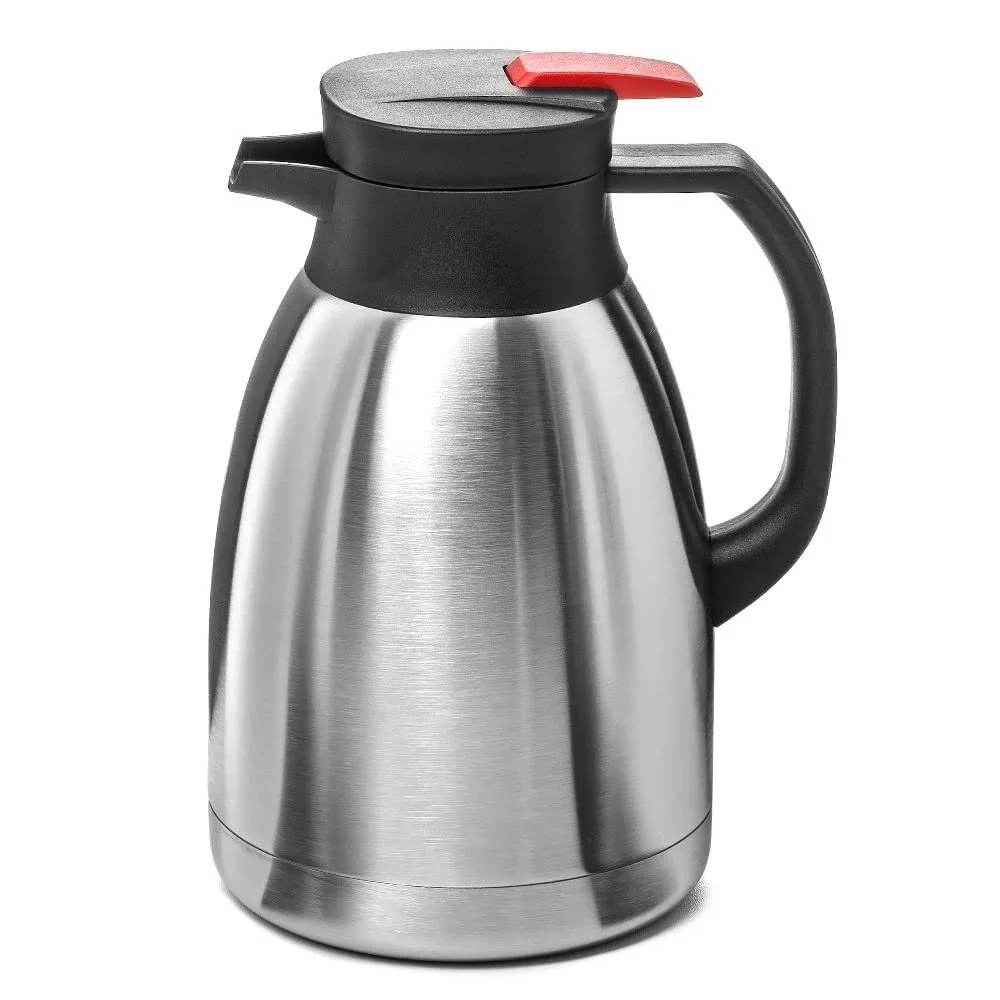 Термос-кавник Forgast 1.5 л, ізольований з однією кнопкою, з нержавіючої сталі, герметичний, фото №1